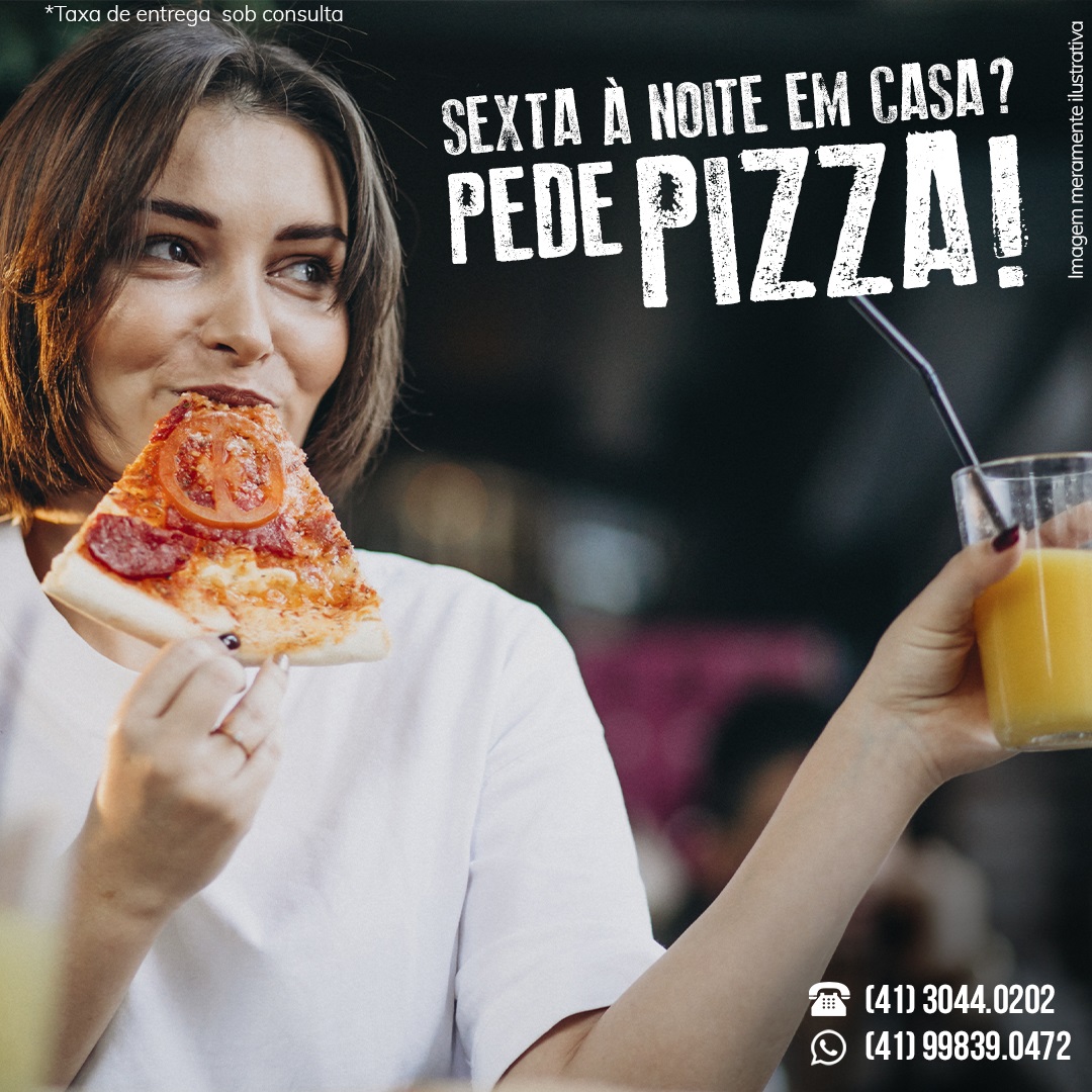 Sexta à noite em casa? Pede pizza